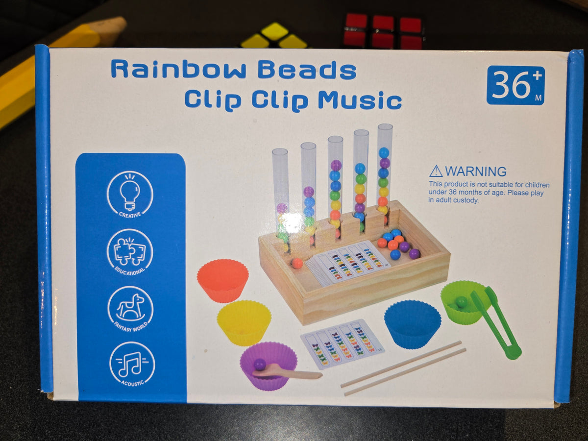 Five tubes rainbow beads