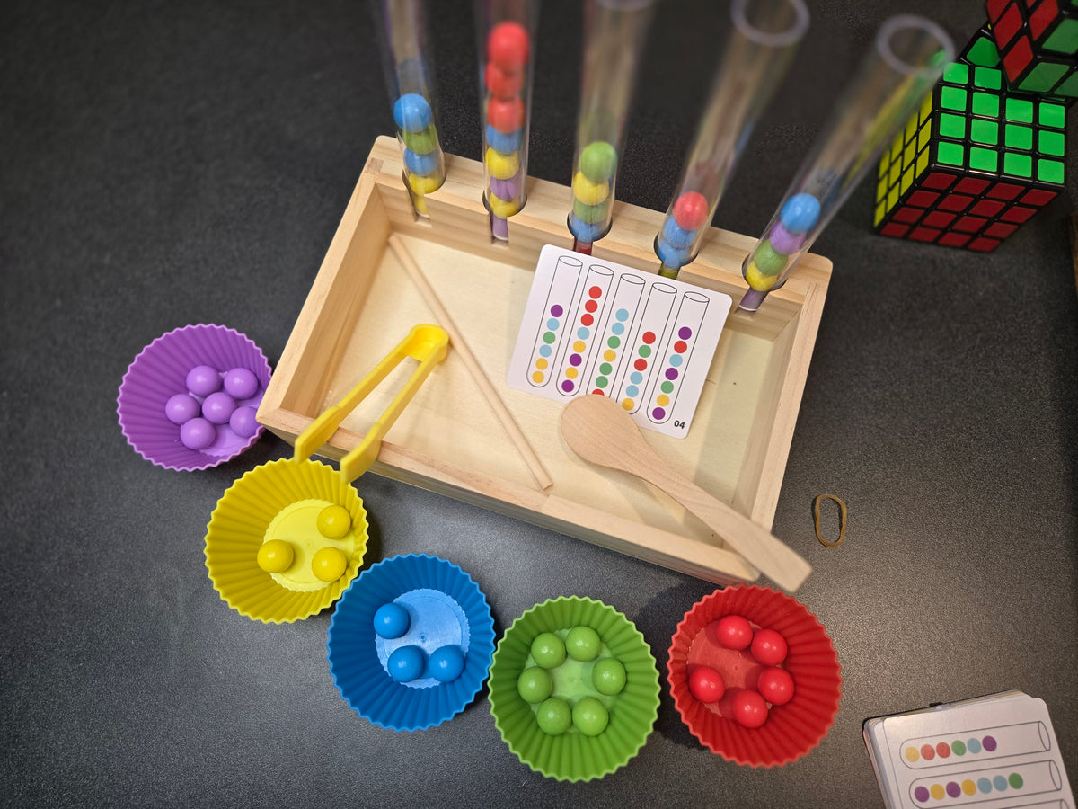 Five tubes rainbow beads