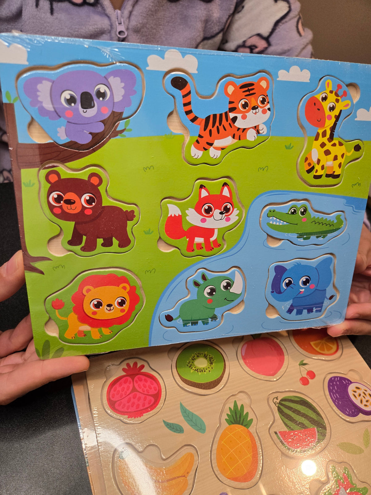 Wooden Pegged Puzzle Board