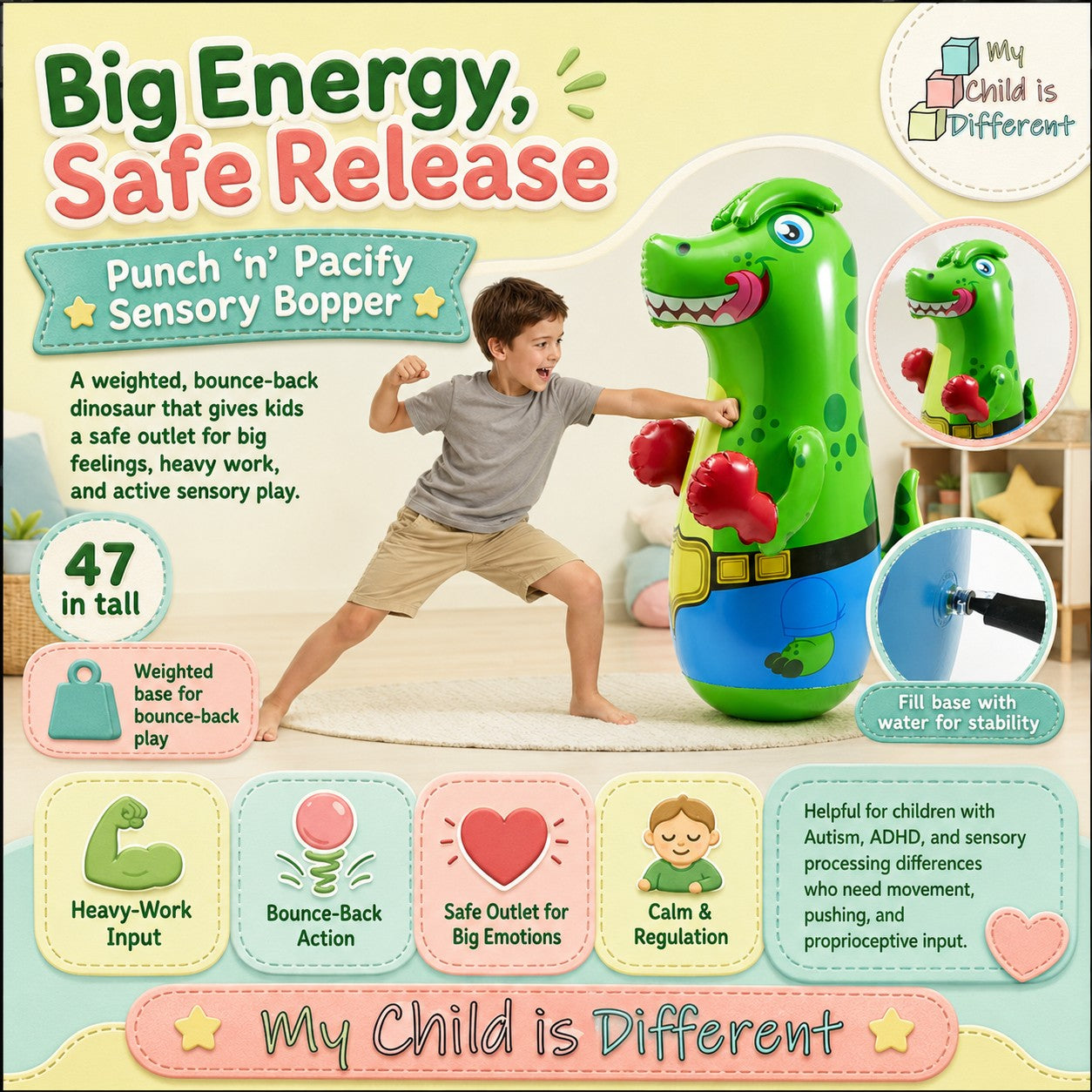 Punch 'n' Pacify Sensory Bopper