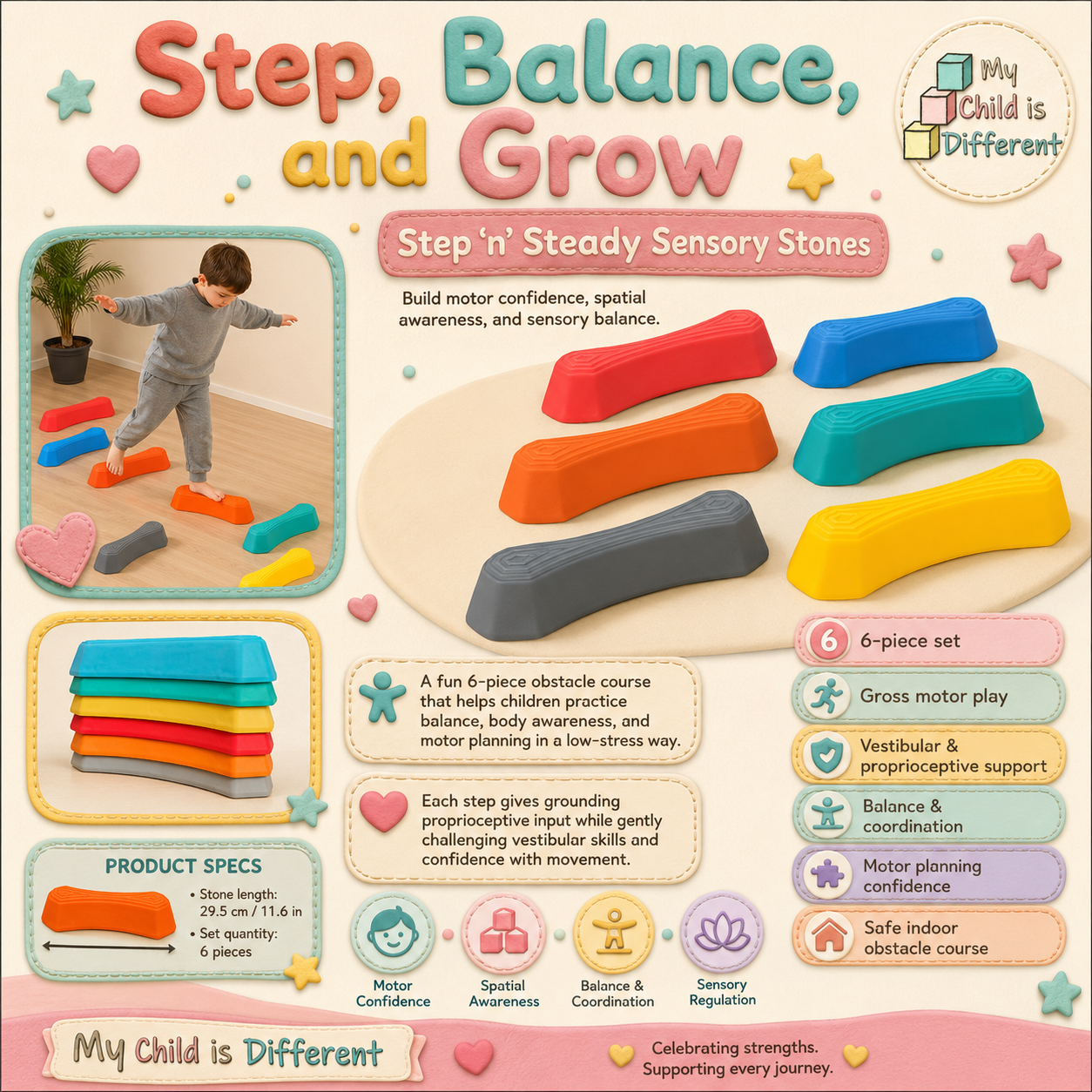 Step 'n' Steady Sensory Stones