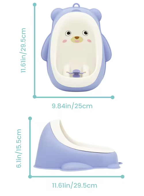 Spin 'n' Stream Urinal - Cute Purple Bear