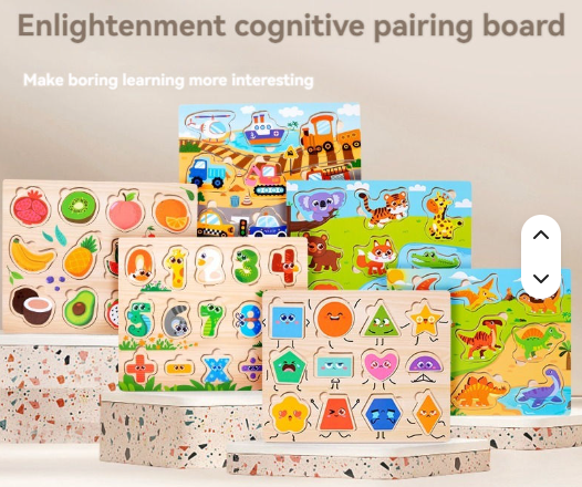 Wooden Pegged Puzzle Board