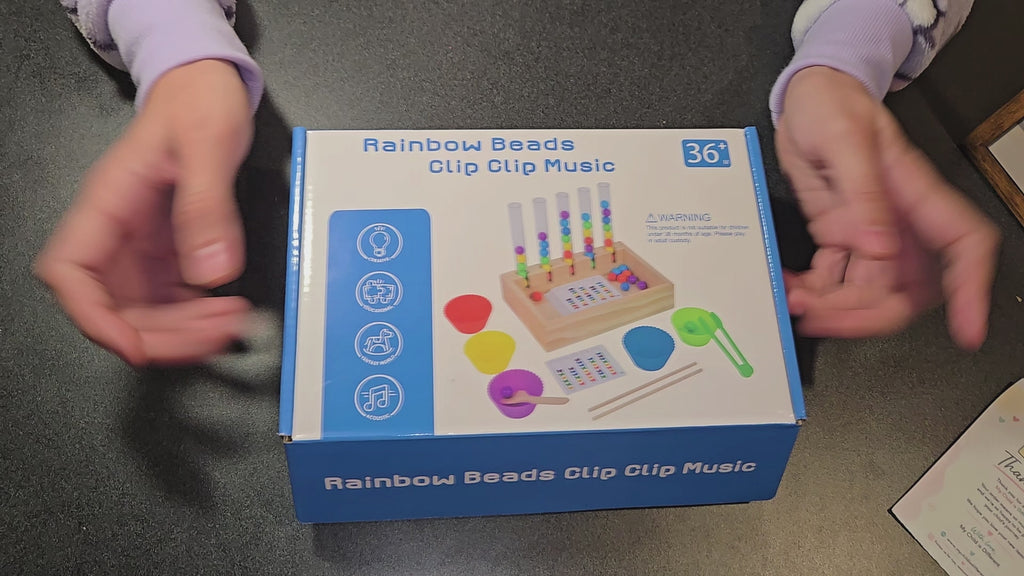 Five tubes rainbow beads
