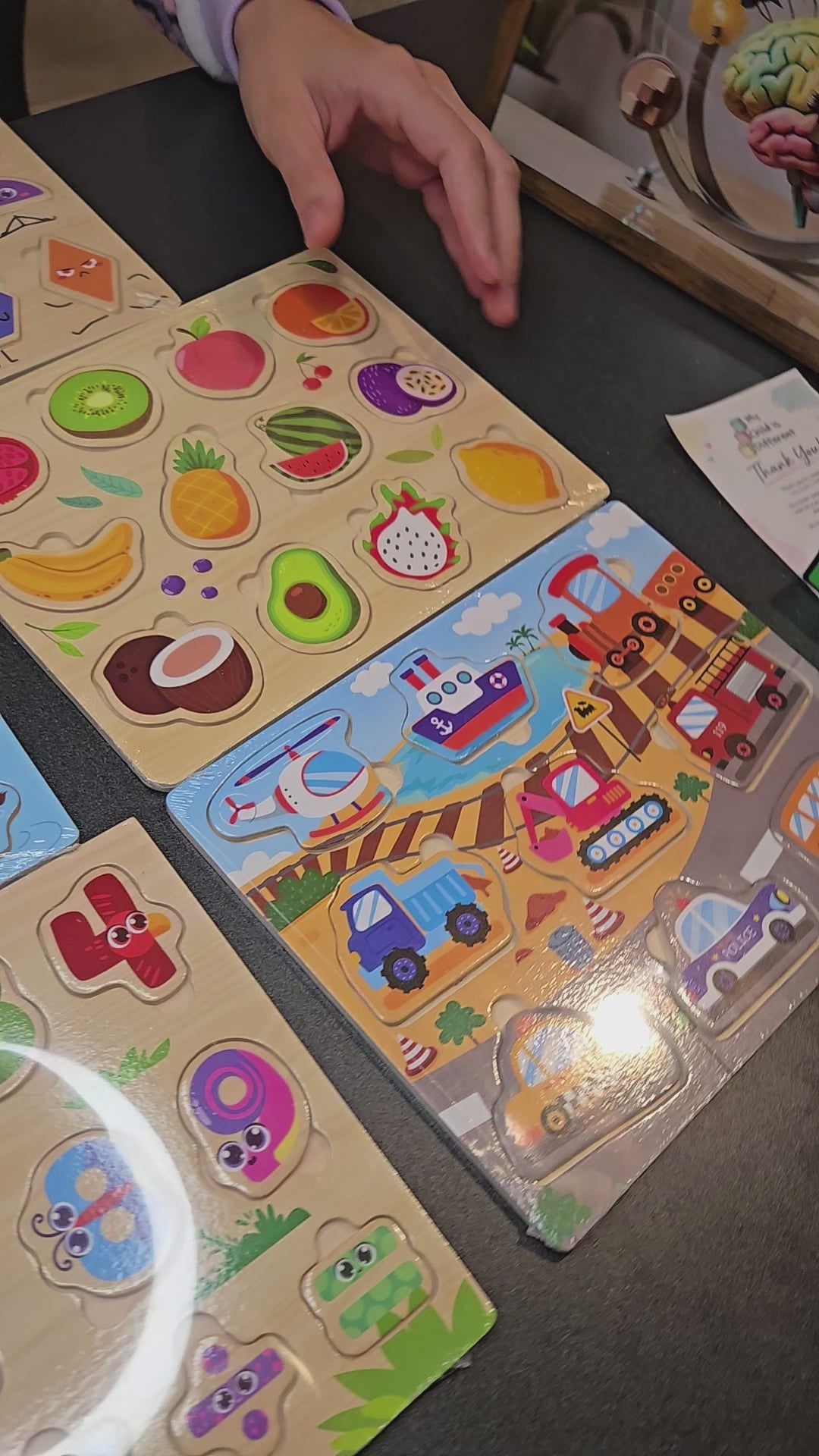 Wooden Pegged Puzzle Board